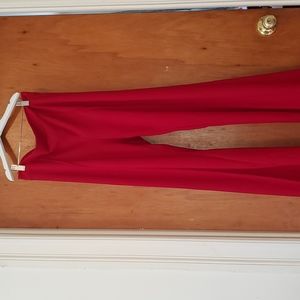 Straight legged stretch high waisted pants